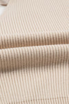 Bow Back Lantern Sleeve V-Neck Sweater-Reef Love