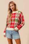 Christmas Color Checkered Plaid Sweater