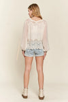 ADORA Button Down Embroidered Blouse-blouse-Reef Love
