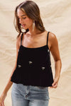 Holiday Velvet Ribbon Rhinestone Christmas Top