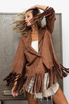 Fringe Suede Single Blazer