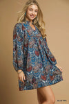 Boho Mix Paisley Babydoll Dress