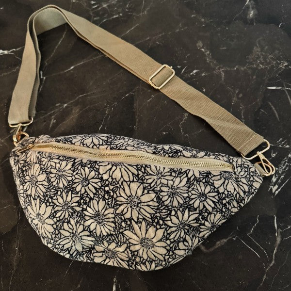 Vintage Floral Sling Crossbody Bag