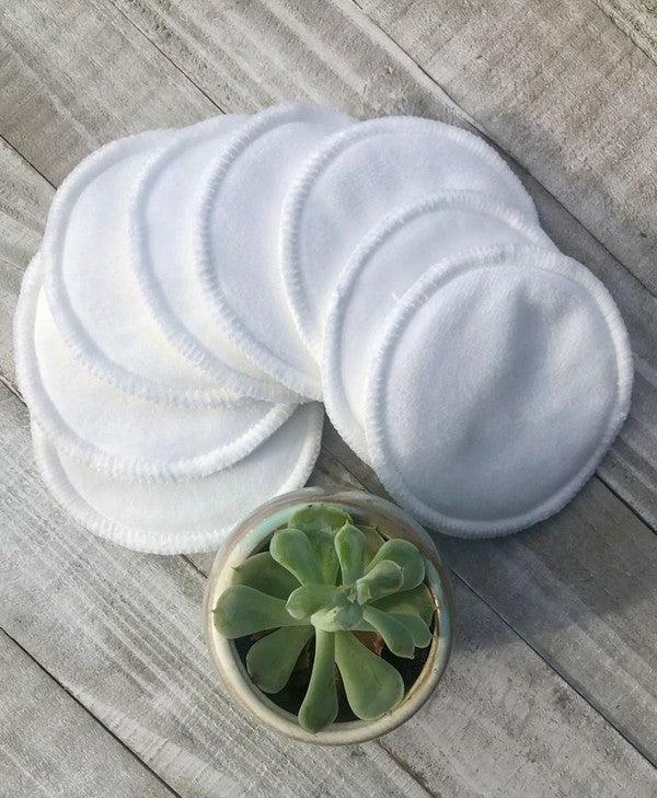 Reusable Bamboo Cotton Facial Rounds Pads, 5-Pack