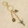 Western Rodeo Handbag Charm – Bull Skull & Cactus