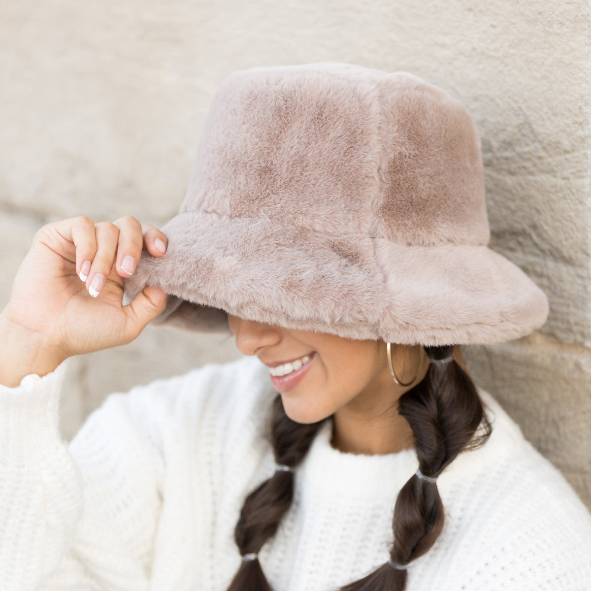 Plush Fur Bucket Hat-Bucket Hat-Reef Love