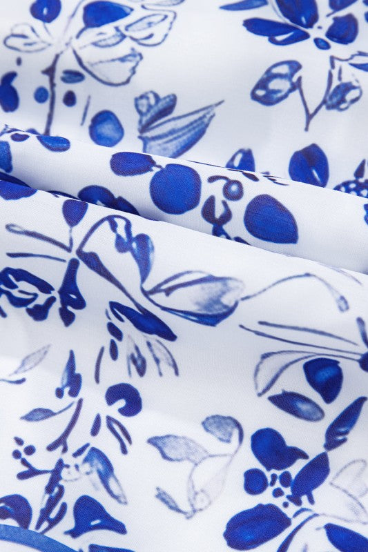 Floral Square Neck Bubble Sleeve Maxi Dress-Maxi Dress-Reef Love