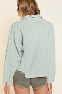 Shop POL Button Down Corduroy Trucker Jacket-available at Reef Love online boho-chic boutique