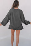 Corded Top and Ruffle Mini Skirt Outfit Set-Reef Love