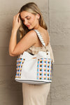 Women’s Three piece handbag set includes a Large Shoulder Bag, a Solid Bag, and a charming Heart Coin Pouch.