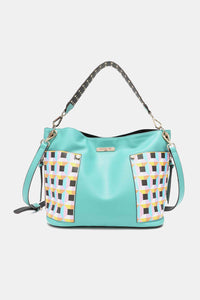 Women’s Three piece handbag set includes a Large Shoulder Bag, a Solid Bag, and a charming Heart Coin Pouch.