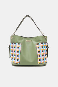 Women’s Three piece handbag set includes a Large Shoulder Bag, a Solid Bag, and a charming Heart Coin Pouch.