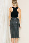 High Waist Sequin Midi Skirt