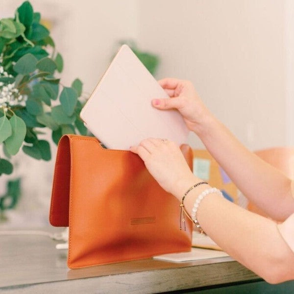 Transformable Vegan Leather Laptop Bag + Stand Combo