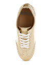 Yorika Studded Metallic Pleather Sneakers by Rag&Co.