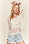 ADORA Button Down Embroidered Blouse-blouse-Reef Love