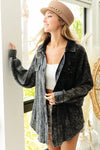Vintage Charcoal Washed Wrinkle Gauze Shacket