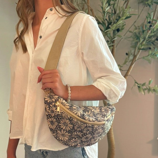 Vintage Floral Sling Crossbody Bag