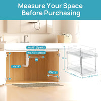 2 Tier Under Sink Bathroom Organizers Vanity Countertop Storage Container-Vtopmart-Reef Love