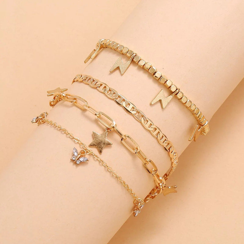 Trendy Player Anklet Set-Jewelry & Accessories - Jewelry Sets & More - Anklets-Reef Love