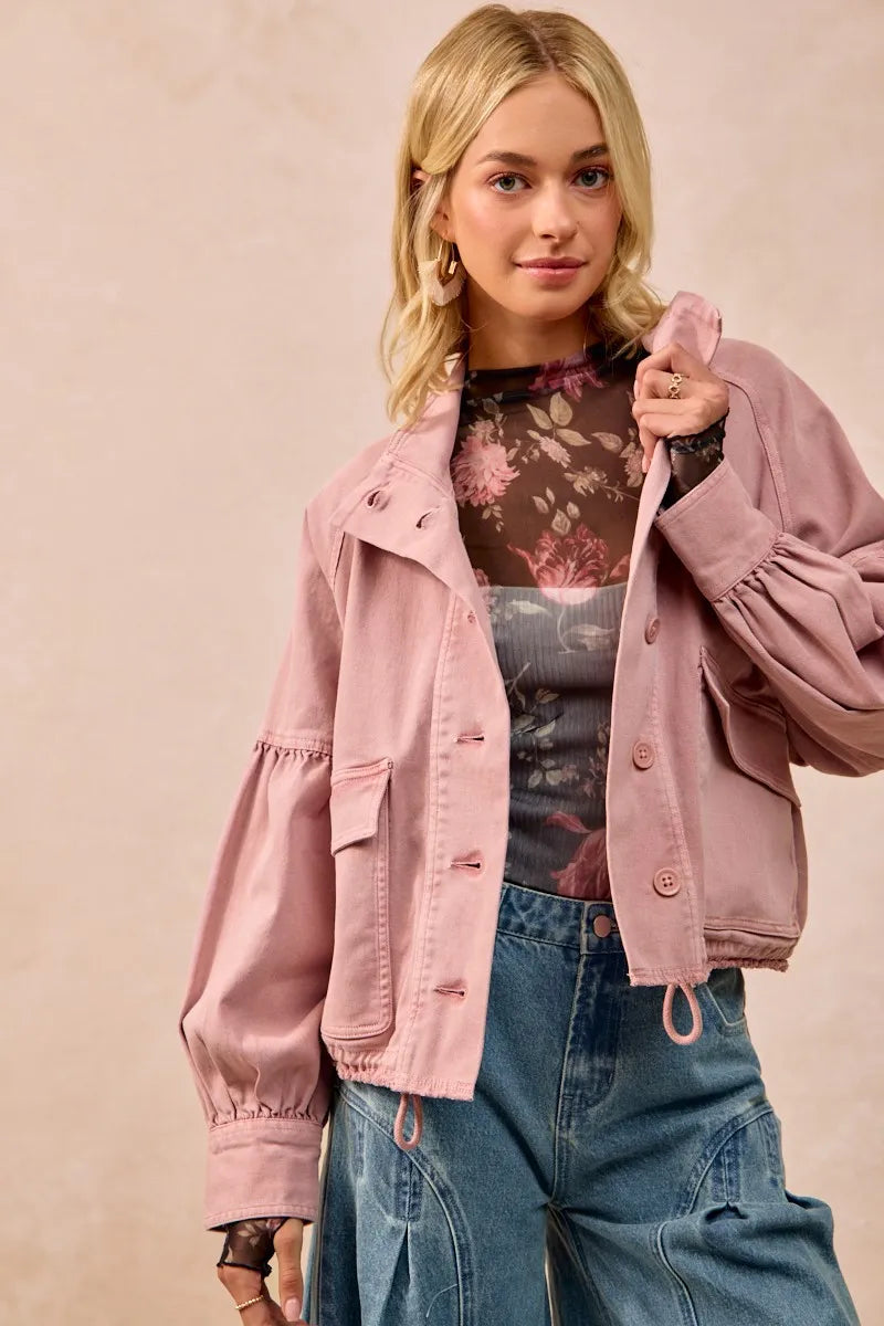 Shop Flower Printed Sheer Mesh Top with Thumb Opening-This stunning sheer mesh blouse features a romantic floral print in soft pink and coral tones against a dark base. Stretchy semi-transparent mesh fabric.-Reef Love Boho-Chic Boutique