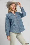 Paisley Print Denim Jacket
