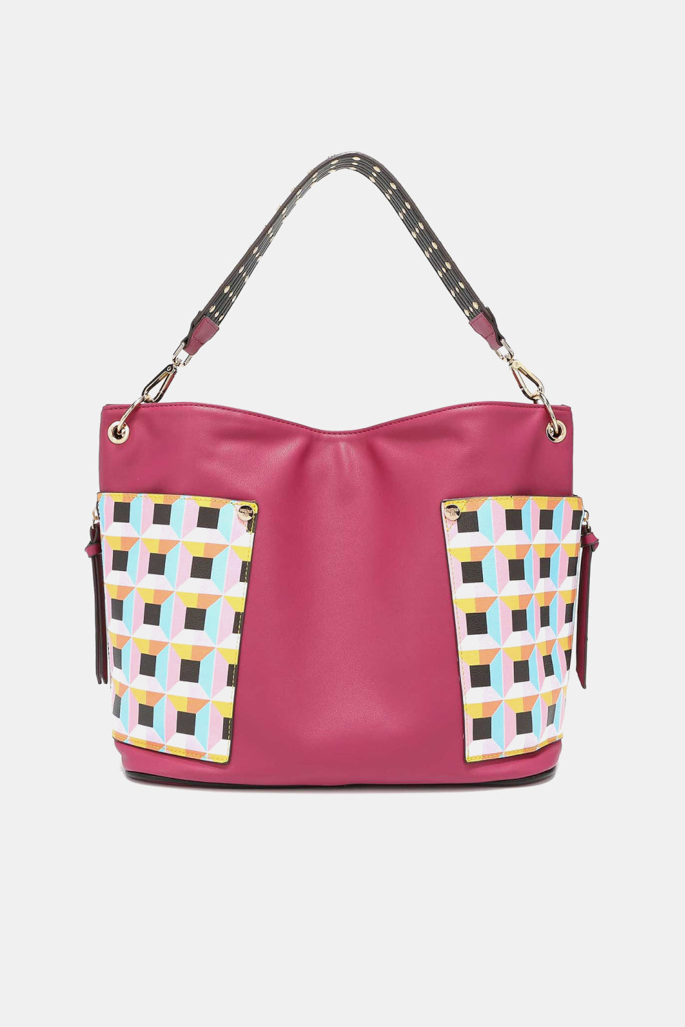 Women’s Three piece handbag set includes a Large Shoulder Bag, a Solid Bag, and a charming Heart Coin Pouch.