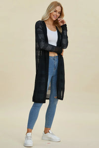 Lightweight Open Front Longline Cardigan-Double Take-Reef Love