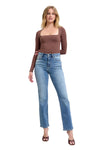 Judy Blue Vintage Wash Thermal Jeans Straight Leg-Jeans-Reef Love