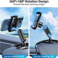 Universal 360 Dashboard Cell Phone Holder, Upgrade Clip Car Phone Holder Mount for Dashboard 360 Degree Rotation Dash Board Phone Mount Fit for Iphone,Samsung,Google,Nokia, 4 to 7" Smartphones