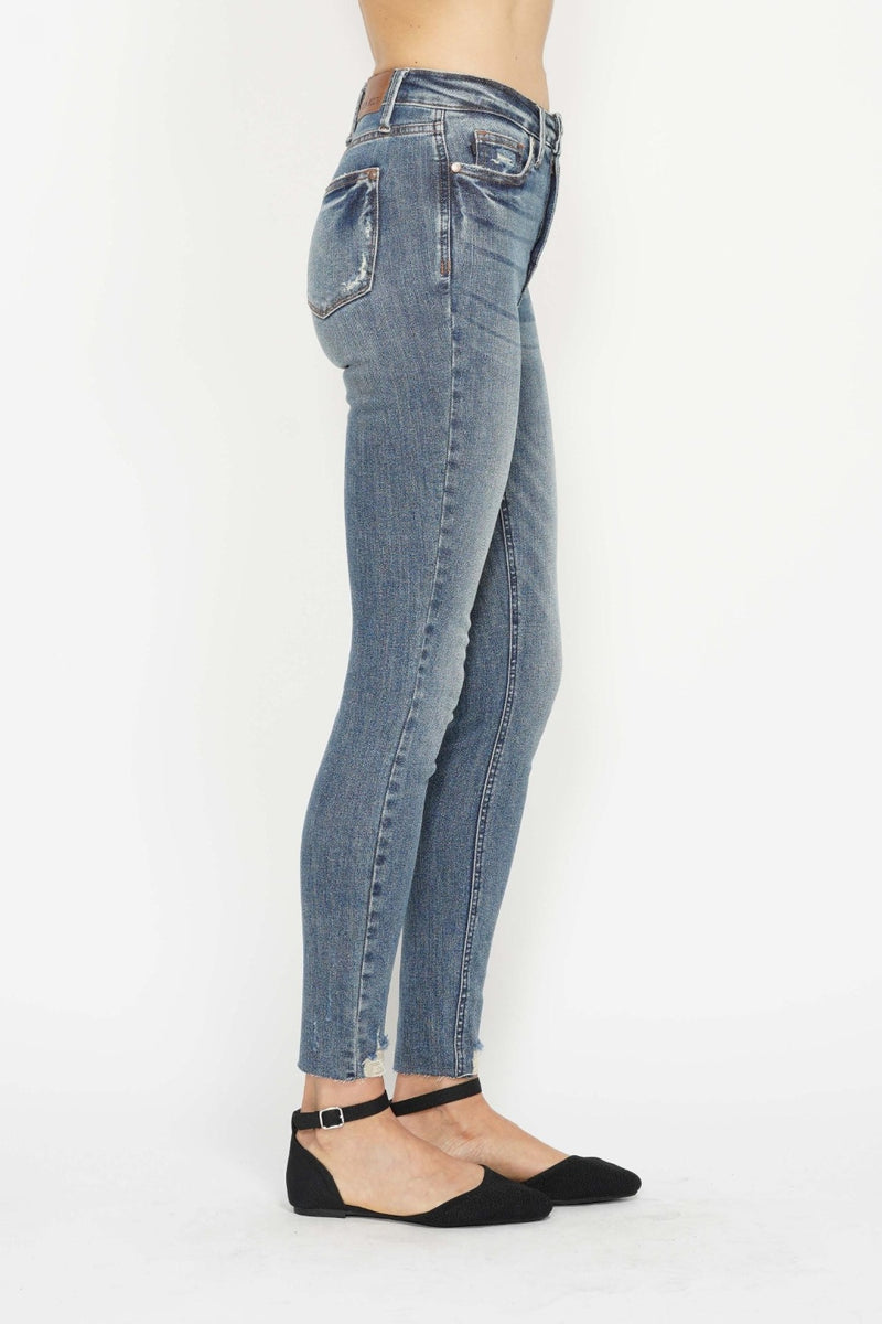 Judy Blue Vintage Wash Hem Destroy Skinny Jeans