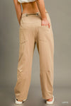 Cargo-Inspired Drawstring Pants-Stylish and comfortable cargo drawstring pants made from 100% cotton. Featuring multiple pockets and relaxed fit, your go-to for utility and everyday wear.-Reef Love Boutique