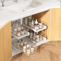 2 Tier Under Sink Bathroom Organizers Vanity Countertop Storage Container-Vtopmart-Reef Love