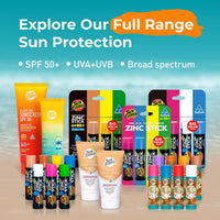 Vibrant Pink Sun Zapper Zinc Oxide Sunscreen Stick SPF 50+ – Fun Mineral Protection for Kids and Adults, Water Resistant and Travel-Friendly, Australian Made 12G