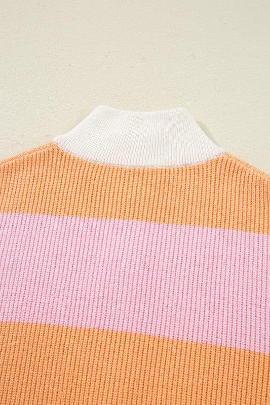 Claire Half Zip Oversized Sweater-Sweater-Reef Love