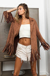 Fringe Suede Single Blazer