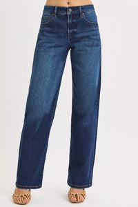 RISEN Mid Rise Wide Leg Baggy Jeans