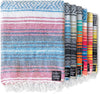 Authentic Handwoven Mexican Blanket | Yoga Blankets, Outdoor, Picnic, Beach, Camping | Equestrian Saddle | Serape 50X70 Inches - Azure, Pack of 1