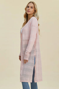Lightweight Open Front Longline Cardigan-Double Take-Reef Love