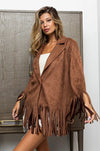 Fringe Suede Single Blazer