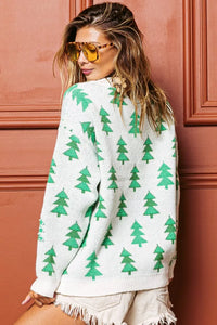 Christmas Tree with Pearl Bead Sweater-Reef Love