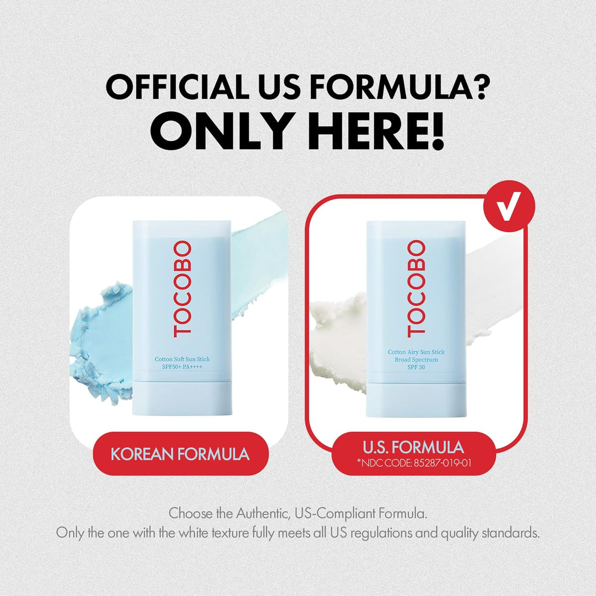 Cotton Airy Sun Stick SPF 50+ PA++++ Broad Spectrum Korean Matte Sunscreen Stick for Face - Travel Size Sebum Control Sunblock -Vegan, Lightweight, Non-Sticky 0.67 Oz