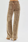 RISEN Mocha High Rise Wide Leg Corduroy Jeans