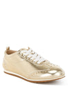 Yorika Studded Metallic Pleather Sneakers by Rag&Co.