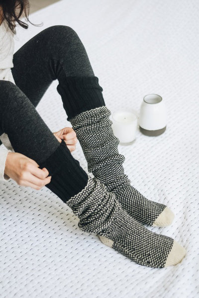 Shop Knitted Lounge Socks-available at Reef Love online boho-chic boutique