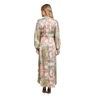 Isla Boho Printed V-Neck Batwing Sleeve Dress by ADORA-The Printed Batwing Sleeve Dress is a stylish and chic addition to your wardrobe. With flowy batwing sleeves, this dress offers a relaxed yet elegant look. -Reef Love Boho-Chic Boutique
