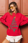 Sequin Star Tinsel Christmas Sweater