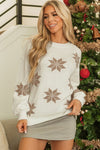 Christmas Snowflake Crewneck Sweater-Reef Love
