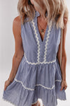 Macie Sleeveless Ric Rac Cotton Dress