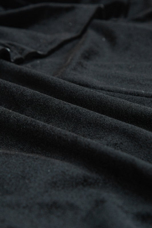 Velvet High Neck Tiered Ruffle Mini Dress-JUNIPER BLVD-Reef Love